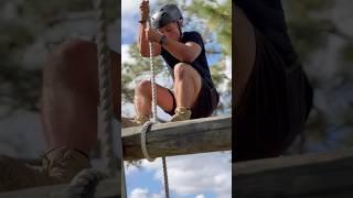 Special Forces candidates attempt obstacle course during SOCOM Athlete's Special Forces Challenge.