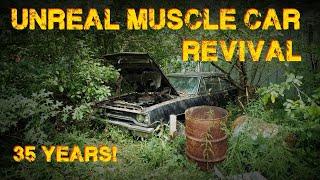 ABANDONED Muscle Car Revival! First Start in 35 years! -- Part 1