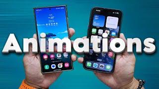 Samsung Galaxy S24 Ultra vs iPhone 15 Pro Max: UI & Animation Comparison Before One UI 7 & iOS 18