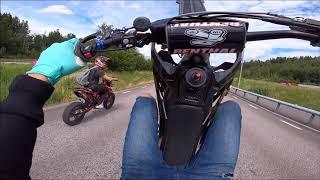 Supermoto Streetriding (CLOSE CALLS, POLICE, CRASHES & STUNTS)