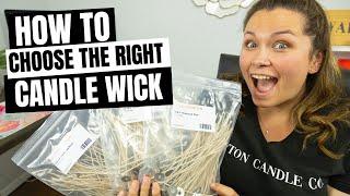 How to choose a candle wick- picking the right candle wick for your container