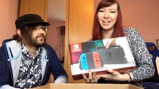 Nintendo Switch + The Legend Of Zelda Breath Of The Wild Unboxing - GadgetGirlKylie & GadgetGuyChris