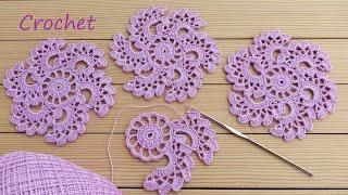 Очень просто!!! Цветочные мотивы ВЯЗАНИЕ КРЮЧКОМ для начинающих EASY Flower Pattern Crochet