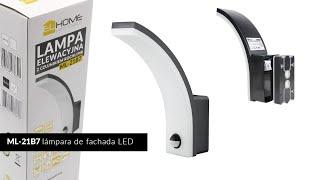 Lámpara de fachada LED con sensor de movimiento 'EL HOME' ML-21B7 | Instrucciones de conexión