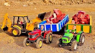 Bricks  Loading in John Deere 5310 & Mahindra 575 Di Tractor + Trolley |