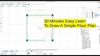 Draw A Very Very Simple Floor Plan (part 1) - LibreCAD 2D Design