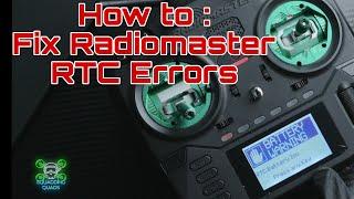 Radiomaster TX16S / BOXER RTC Battery  Low Fix