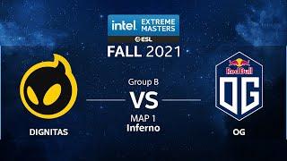 CS:GO - Dignitas vs. OG [Inferno] Map 1 - IEM Fall 2021 - Group B - EU