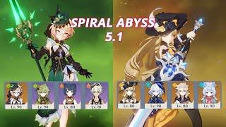 Spiral Abyss 5.1 | C1 Emilie Burning & C0 Navia Double Hydro | Genshin Impact