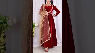 Beautiful Velvet Anarkali Dress Designs For women/ girls #shorts #rekhafashionupdates