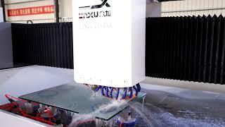 cnc glass machinning center with drilling milling grinding polishing and surface carving