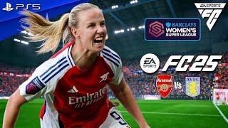 FC 25 | Arsenal vs Aston Villa - Women's Super League 2024 Full Match ft. Russo | PS5 4K