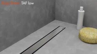 Linear Shower Drain Installation – Easy Drain Modulo TAF Low (English)