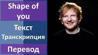 Ed Sheeran - Shape of you - текст, перевод, транскрипция