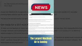 The 15 Inch MacBook Air