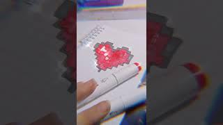 draw Minecraft hearts with me #music #beats #dance #art #myjournal #drawing #myfirstjournal