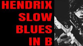 Slow Jimi Hendrix Style Blues Jam | Guitar Backing Track In B