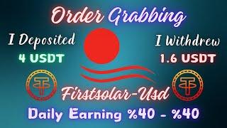 Firstsolar New USDT Earning APP Best Order Grabbing Site #ordergrabbing #usdtearning #usdtearningapp