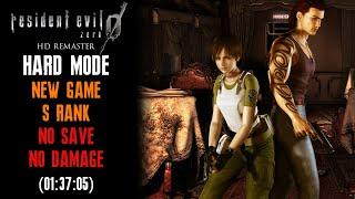 [Resident Evil Zero HD Remaster] Hard Mode, New Game, No Save, No Damage, S Rank (01:37:05)