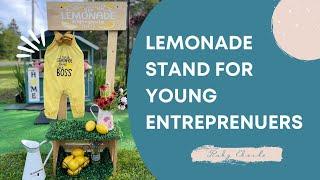 DIY Lemonade Stand and Lemonade Outfit using Cricut #cricut #lemonadestand