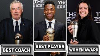 FIFA THE BEST AWARDS 2024 WINNERS FT. VINICIUS JUNIOR, AITANA BONMATI, CARLO ANCELOTTI