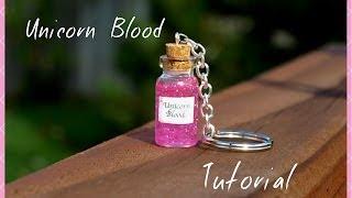 Easy Unicorn Blood Keychain Tutorial Mini Glass Bottle Vial Charm Beginner