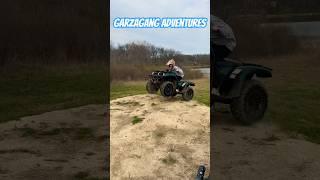 Yamaha Grizzly getting AIR!!!  #yamaha #backyard #grizzly #fun #atv #offroad #kids #family