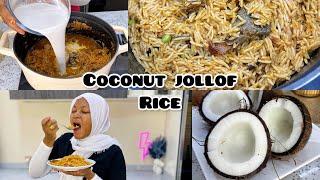 THE BEST COCONUT JOLLOF RICE I HAVE EVER MADE!!! COCONUT RICE RECIPE