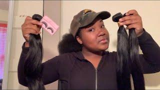 Allove Hair unboxing review || 3 bundles and a closure Part 1