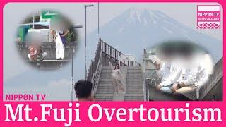 【Mt.FUJI】Bridge with view of Mt. Fuji overwhelmed with foreign visitors, causing problems