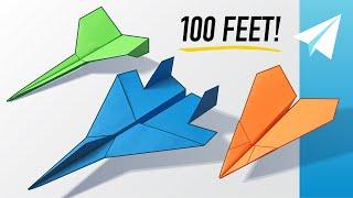 How to Make 3 EASY Paper Airplanes that Fly Far — Best Planes in the World — Dagger, F-15, Arrowhead