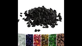 Peaktop by Teamson Home 4 Kg Black Fire Glass, Lava Rocks for Outdoor Garden Gas Fire Pits