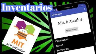 App de Inventarios en App Inventor  Bloques | Como hacer una aplicacion sin código  #mitappinventor