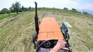 Let's Drive | Fiat 640 + Pöttinger EuroTop 340 N | Raking Hay on Hills