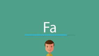 Fa pronunciation