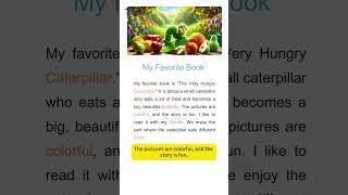 My Favorite Book |English Reading Story |English Learning for Beginners #learningenglish