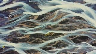 Icelandic Glacial Braided River - Drone