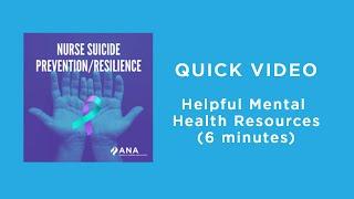 Helpful Mental Health Resources