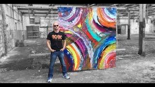 How to paint large ABSTRACT ART using drag techniques