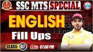 SSC MTS English Classes 2024 | Fill Ups in English SSC MTS | MTS English By Sanjeev Sir