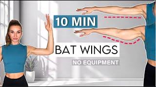 10 MIN BAT WINGS WORKOUT / Get rid Flabby Triceps ! Beginner / No Equipment / No Rep / Katja Believe