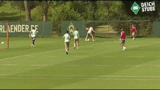 Topp zaubert und tunnelt Jung, Hansen-Aaröen köpft ein: Die Highlights vom Werder Bremen-Training!