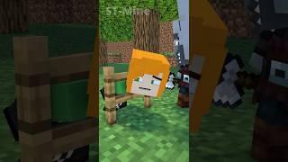 Baby Steve VS Pillagers. Save Alex. #shorts #minecraft