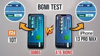 iPhone 13 Pro Max vs Mi 10T 90FPS Pubg Test, Heating and Battery Test | Shocking Results 