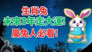 生肖兔，命理推算：未來3年你要走大運！吉星高照，一路上升，財多福多、驚喜連連！屬兔人必看！ #2024年生肖兔運勢 #2024年生肖兔運程 #2024年屬兔運勢 #屬兔運程