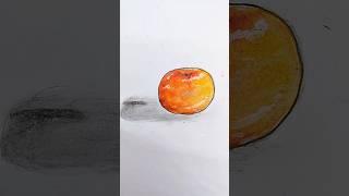 realistic orange  drawing ️#art #satisfying #shorts