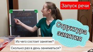 Запуск речи. Структура занятия. Сколько заниматься и как?