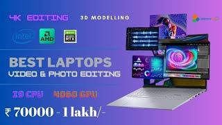 Best laptop for video and photo editing under 1 lakh [i9 CPU / RTX 4060 GPU] Video Editing Laptops