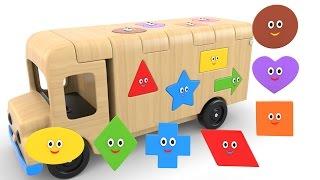 Shapes with Wooden Truck Toy - Colors and Shapes Videos Collection for Children