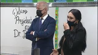 Joe Biden and Jill Biden visit elementary school in Virginia